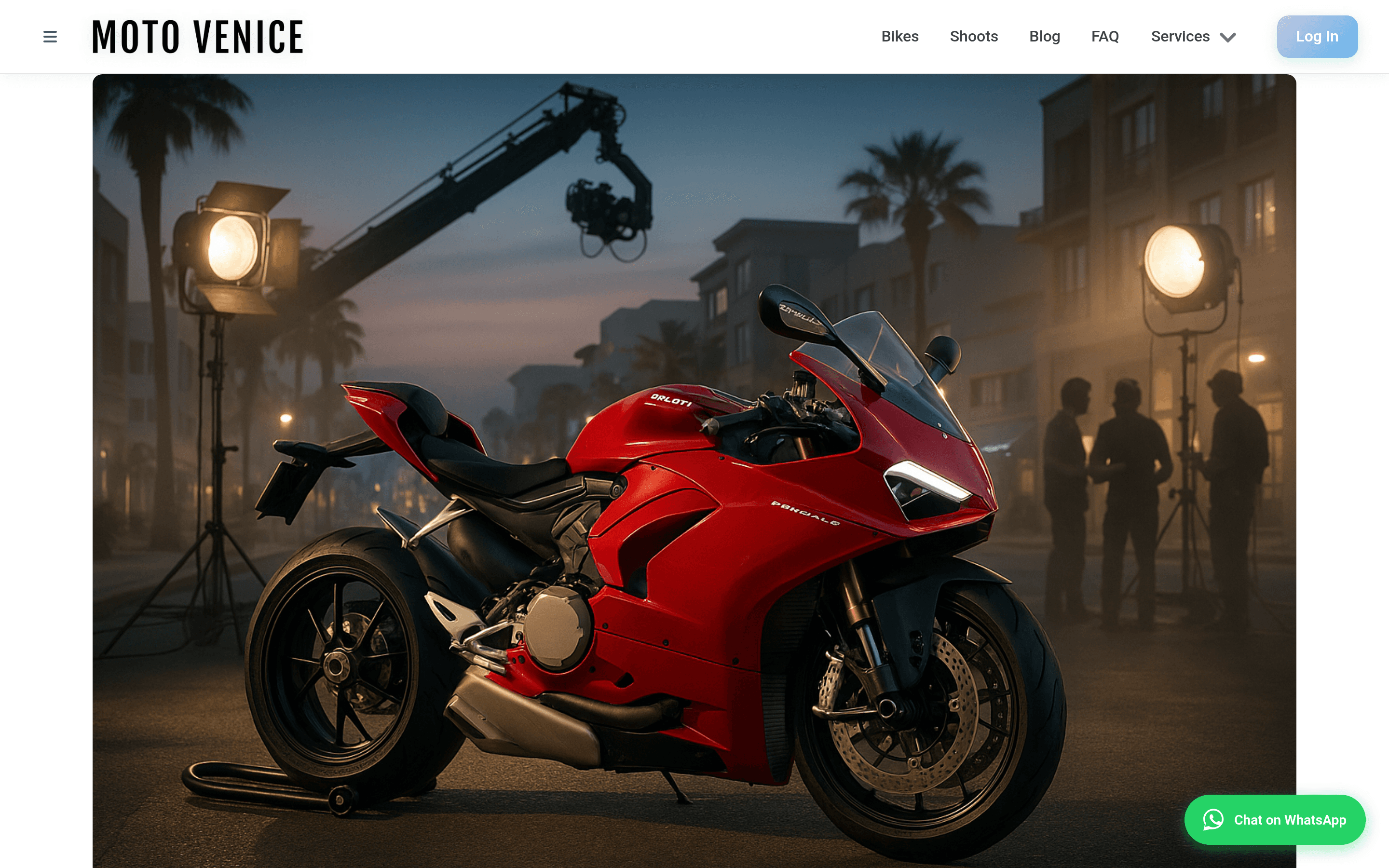 Moto Venice consignment / rental management landing page